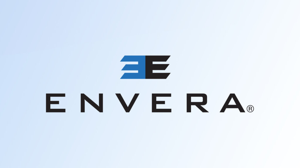 Envera Logo with Blue Background