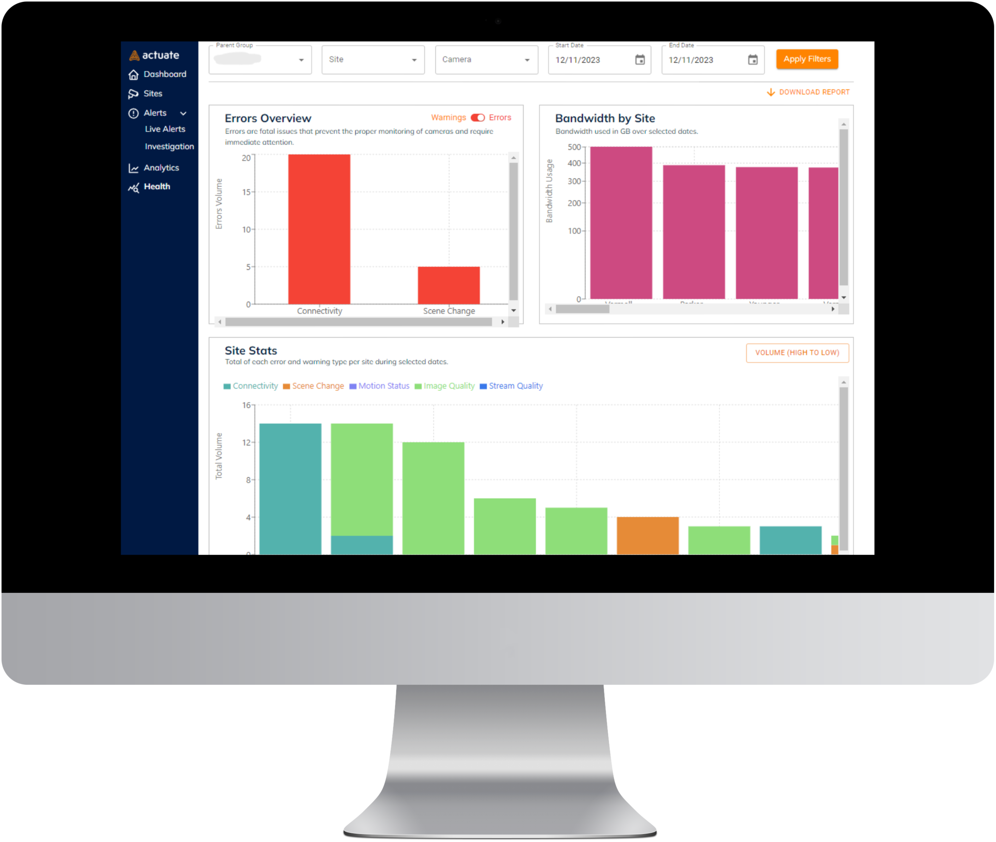 Actuate Software Dashboard Screencap